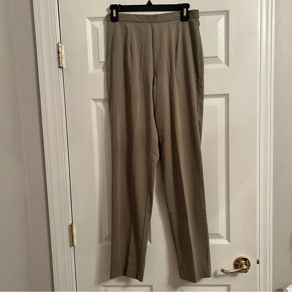 Side Closure Khaki Trousers